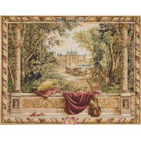 Gobelín Tapisserie Verdure au chateau